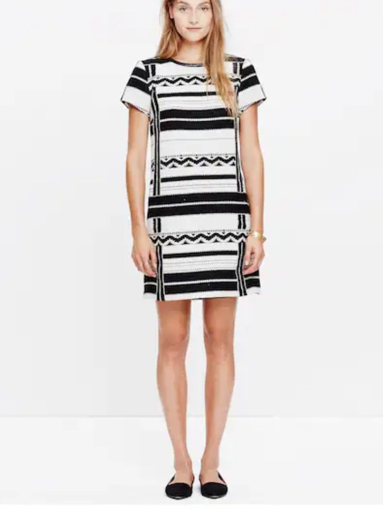 Madewell Dresses & Skirts - Madewelll Geo Jacquard Dress NWT Black/White Size 12